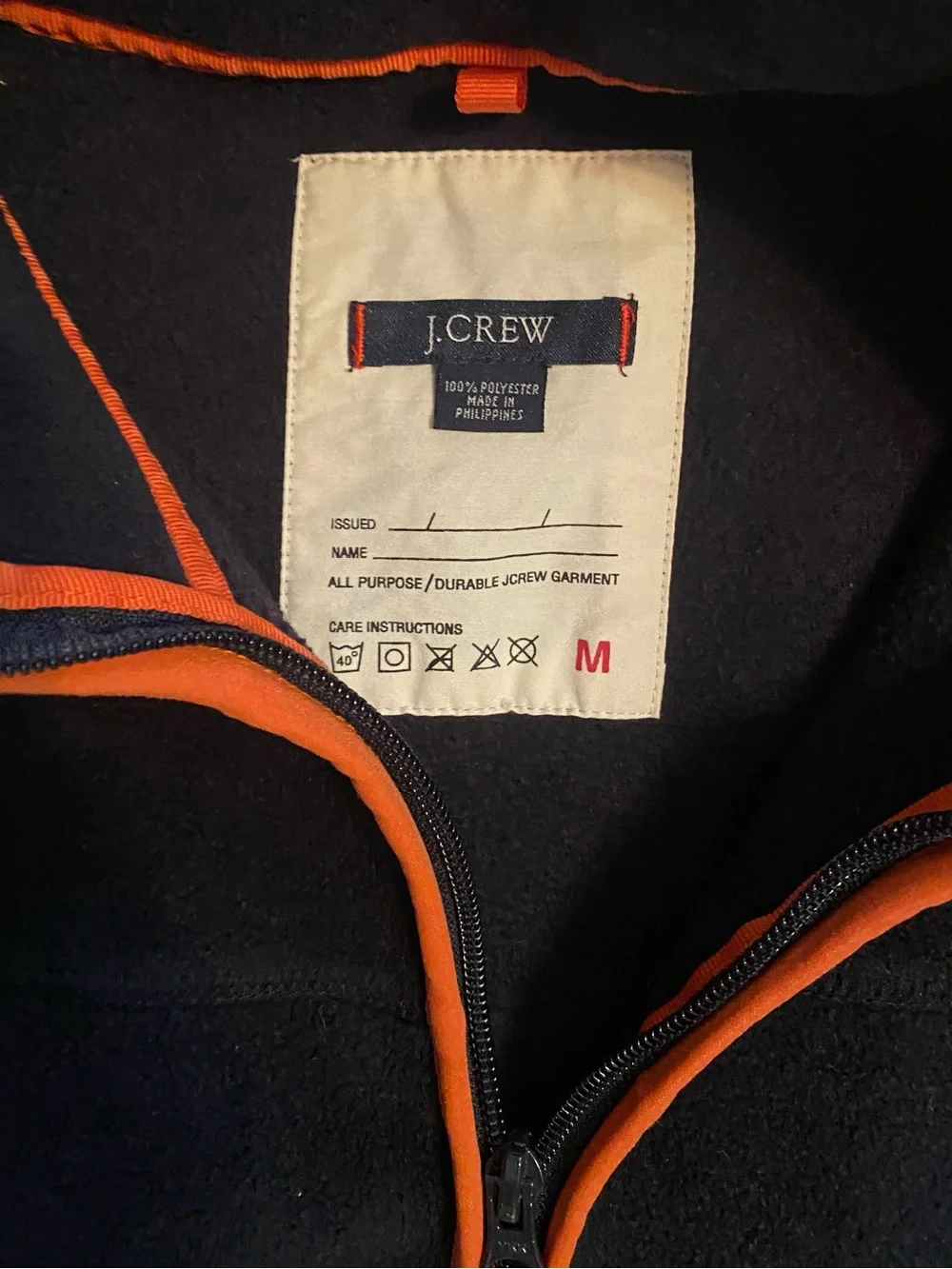 Men's J Crew Black Fleece Vest
